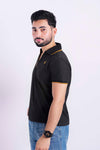 Vestoj Black zipper polo shirt