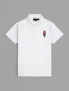 RL BEAR WHITE PREMIUM Polo Shirt